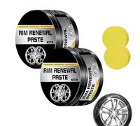 Rim Renewal Paste, All-in-One Wheel Care & Restoration Paste, Wheel Scratch Repair for All Alloy Wheels (2Pcs)