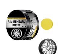 Rim Renewal Paste, Car Rim Renewal Paste Kit with Round Sponge, Wheel Care for Car Bicycle Motorcycle Rims, 80g Detailing Accessory (1pcs)
