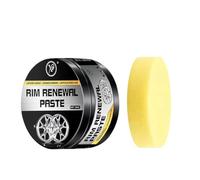 Rim Renewal Paste Wheel Care Kit for Light Scratch Marks, Curb Rash Surface Care, Alloy Rim Polish with Sponge for Car Detailing and Maintenance (1pc)