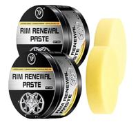 Rim Renewal Paste Wheel Polish For Alloy Scratch Repair (Black*2Pcs,80g)