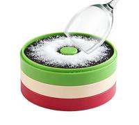 Rimadores de bebidas genéricos con esponja y bandeja reutilizable de 3 niveles | Plato a bordo salado para cóctel Margarita - Para fiestas de fiesta BBQ Cumpleaños Bloody Mary Gimlets Jugo de limón