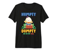 Rimas de guardería para niños o Humpty Dumpty Sentado en una Pared Camiseta Premium