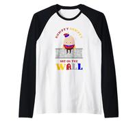 Rimas Infantiles para niños o Humpty Dumpty se sentaron en una Pared Camiseta Manga Raglan
