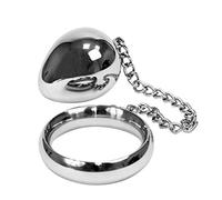 Rimba Anillo de dona con huevo anal Plata One Size