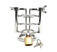 Rimba Bondage Play Camilla uretral con anillo para el pene y candado Plata Ø 4.5