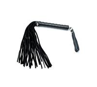 Rimba Bondage Play Látigo de cuero Negro 35 cm