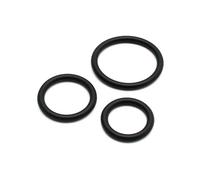 Rimba Bondage Play Trío de anillos de pene de silicona flexible Negro Ø 30/40/50 mm