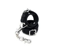 Rimba Latex Play Esposas apretadas con mosquetón lock Negro One Size