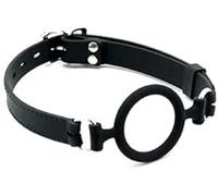 Rimba Latex Play Mordaza con anillo de sellado Negro One Size