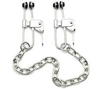 Pinzas con cadena de metal para pezones 2 Rimba