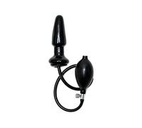 Rimba Tapón anal inflable pequeño con núcleo sólido Negro Ø 3,8-7,3 x 12 cm