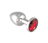 Rimba XS - Plug anal metalizado con joya roja