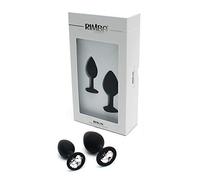 Rimba Toys Berlin - Bling Buttplug Duo set Negro Ø 2,8 x 7,2-3,8 x 8