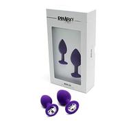 Rimba Toys Berlin - Bling Buttplug Duo set Púrpura Ø 2,8 x 7,2-3,8 x 8