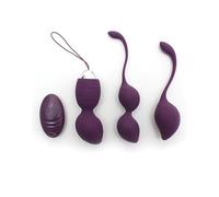 Rimba Toys Rimini kegel ball training set Púrpura, Plata Ø 3,6 x 14,2 cm,Ø 2,9 x 16 cm,Ø 3,5 x 10,2 cm