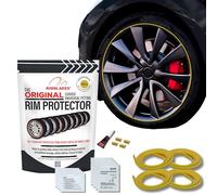 Rimblades Original Protectores de Llantas de Aleación Amarillo - Compatibles con Ruedas de hasta 22” x 4 | para Llantas con Borde Curvo/Redondeado | 9 Colores | Fácil Instalación DIY
