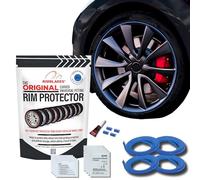 Rimblades Original Protectores de Llantas de Aleación Azul - Compatibles con Ruedas de hasta 22” x 4 | para Llantas con Borde Curvo/Redondeado | 9 Colores | Fácil Instalación DIY