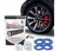 Rimblades Original Protectores de Llantas de Aleación Azul - Compatibles con Ruedas de Hasta 24” x 4 | Para Llantas con Borde Curvo/Redondeado | 9 Colores | Fácil Instalación DIY