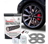 Rimblades Original Protectores de Llantas de Aleación Gris - Compatibles con Ruedas de Hasta 24” x 4 | Para Llantas con Borde Curvo/Redondeado | 9 Colores | Fácil Instalación DIY