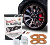 Rimblades Original Protectores de Llantas de Aleación Naranja - Compatibles con Ruedas de Hasta 24” x 4 | Para Llantas con Borde Curvo/Redondeado | 9 Colores | Fácil Instalación DIY