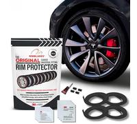 Rimblades Original Protectores de Llantas de Aleación Negro - Compatibles con Ruedas de Hasta 24” x 4 | Para Llantas con Borde Curvo/Redondeado | 9 Colores | Fácil Instalación DIY