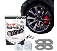 Rimblades Original Protectores de Llantas de Aleación Plata - Compatibles con Ruedas de hasta 22” x 4 | para Llantas con Borde Curvo/Redondeado | 9 Colores | Fácil Instalación DIY