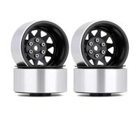 Rimbre de rodamiento de bolas de 1.9 pulgadas con un bulto de rueda de metal de metal desplazamiento negativo de 8.9 mm compatible con 1 10 escala RC Track Car Model 90046 W1940(4PCS YQW-1940BK)