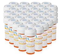 RimCereal Juego de 50 suministros de fiesta de graduación de enfermería, 50 botellas vacías con tapas, 8 recipientes de plástico para medicamentos con 50 etiquetas adhesivas, frascos de píldoras para