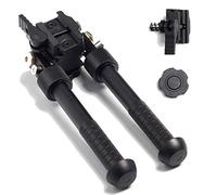 Rimfly Bipode para Rifle V8 de Airsoft Tactico Full Metal Plegable 360º para Caza con Rail Picatinny 20mm Giratorio con Base Antideslizante Ajustable 6/9 Pulgadas 5 Niveles de Altura