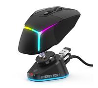 RIMFORD Cargador para ratón Logitech y ratón Razer, Base de Carga RGB para ratón inalámbrico Logitech, Compatible con Logitech G Pro X Superlight 2 G Pro X2 Superstrike G502 X Lightspeed (Negro)