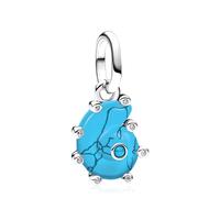 Rimgoris Colgantes de Abalorios Turquoise Conch Pendant Charms Originales Plata de Ley 925 con Circonita Cúbica para Pandora & Europeo Pulseras Brazaletes Collares para Mujer