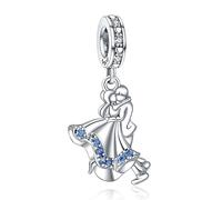 Rimgoris Plata de ley 925 Charm para mujeres pulseras collar Colgante Parejas Bailando Encantos Pulsera Mujer