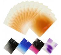 Rimiko 100 Piezas de Bolsa Hermética Resellable, Bolsa Mylar Planas Ziplock, Bolsa Pequeña de Plástico para Alimentos y Muestras (Degradado Naranja y Blanco, 10,5x15 cm)