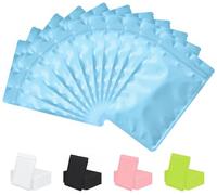 Rimiko 100 Piezas de Bolsa Opaco de Resellable de Aluminio Mylar Zip lock Bags, Bolsa Pequeña Plana con Cierre, Bolsa de Plástico para Alimentos y Muestras (Cielo Azul, 8x13cm)