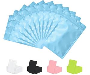 Rimiko 100 Piezas de Bolsa Opaco de Resellable de Aluminio Mylar Zip lock Bags, Bolsa Pequeña Plana con Cierre, Bolsa de Plástico para Alimentos y Muestras (Cielo Azul, 12x20 cm)