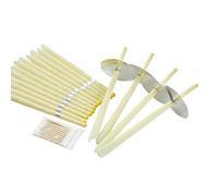 Rimiko 16 Conos para los Oídos, Vela para el oido de Cera de Abejas para Orgánicos Naturales, Velas Hopi Puras con Discos de Protección y Bastoncillo de Algodón, para Limpiar Oídos