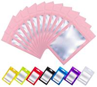 Rimiko 50 Piezas de Bolsas de Aluminio Resellables, Bolsas Mylar Herméticas Planas para Alimentos, Bolsas Pequeñas con Cierre Zip, Bolsas Plásticas para el Embalaje del Producto (Rosa, 7x10cm)