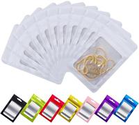 Rimiko 50 Piezas de Bolsas de Aluminio Resellables, Bolsas Mylar Herméticas Planas para Alimentos, Bolsas Pequeñas con Cierre Zip, Bolsas Plásticas para el Embalaje del Producto (Blanco, 9x16cm)