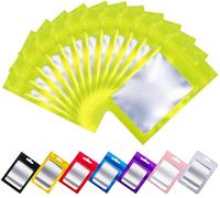 Rimiko 50 Piezas de Bolsas de Aluminio Resellables, Bolsas Mylar Herméticas Planas para Alimentos, Bolsas Pequeñas con Cierre Zip, Bolsas Plásticas para el Embalaje del Producto (Verde, 8x13 cm)