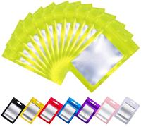 Rimiko 50 Piezas de Bolsas de Aluminio Resellables, Bolsas Mylar Herméticas Planas para Alimentos, Bolsas Pequeñas con Cierre Zip, Bolsas Plásticas para el Embalaje del Producto (Verde, 7,5x12cm)