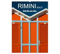 Rimini beach Umbrellas and cabins (Wall Calendar 2026 DIN A2 portrait), CALVENDO 12 Month Wall Calendar: The colors of the Rimini beach
