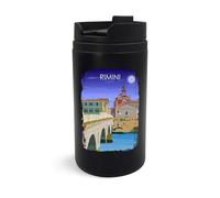 Rimini Italy - Taza de viaje de recuerdo de vacaciones, vaso de viaje, taza de café aislada, taza portátil