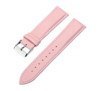 Rimmean 1 Correa de Reloj 10/12/14/16/18/20/22 mm, Cuero Genuino, Accesorios for Mujer y Hombre, Hebilla Pasador, cinturón muñeca(Pink,16mm)