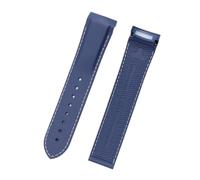 Rimmean 1 Correa de Reloj 20 mm y 22 con Extremo Curvo, Resistente al Agua, Deportiva, Accesorios for Pulseras(Blue White Strap,20mm)