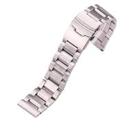 Rimmean 1 Correa de Reloj Acero Inoxidable 18 mm, 20, 22 y 24 for Hombre Mujer, Color Negro Plateado Cepillado(Silver,20mm)