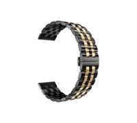 Rimmean 1 Correa de Reloj Acero Inoxidable 20 mm o 22 con Hebilla Plegable metálica y Accesorios for Pulsera(Black Gold,20mm)