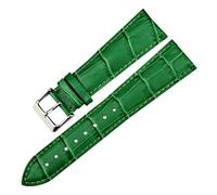 Rimmean 1 Correa de Reloj Blanca 14, 16, 18, 20 y 22 mm, Cuero Genuino, Pulsera Estuche(Green,17mm)