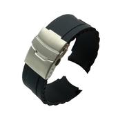 Rimmean 1 Correa de Reloj con Extremo Curvo 16 mm, 18, 20, 22 o 24, Color Negro, Resistente al Agua, for Brazalete Universal(20mm)
