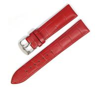 Rimmean 1 Correa de Reloj Cuero Genuino 20 mm y 22 con Hebilla Acero(Red-S,22mm)