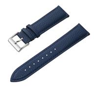 Rimmean 1 Correa de Reloj Cuero Genuino 24 mm for Hombre y Mujer(Dark Blue 1)